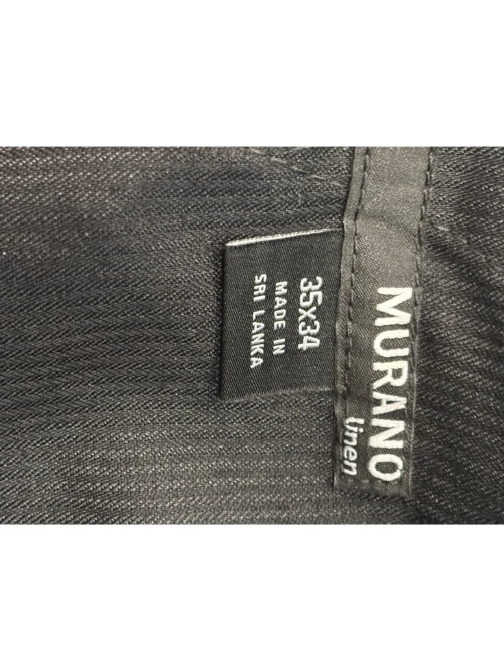 Murano 100% Linen Black Cargo Pants Men’s 35x34 Straight Leg Lightweight Casual